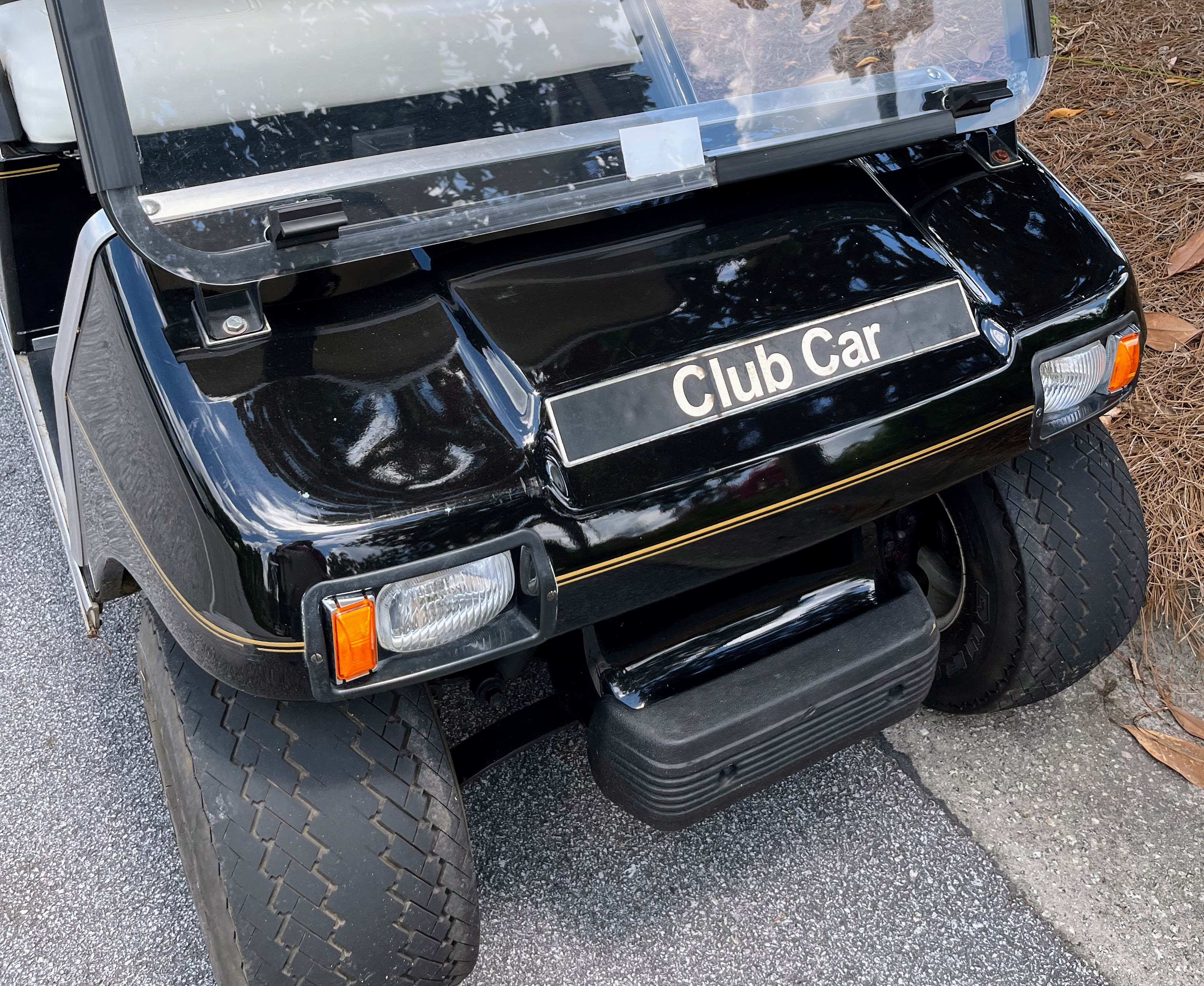 black front cowl of club car ds