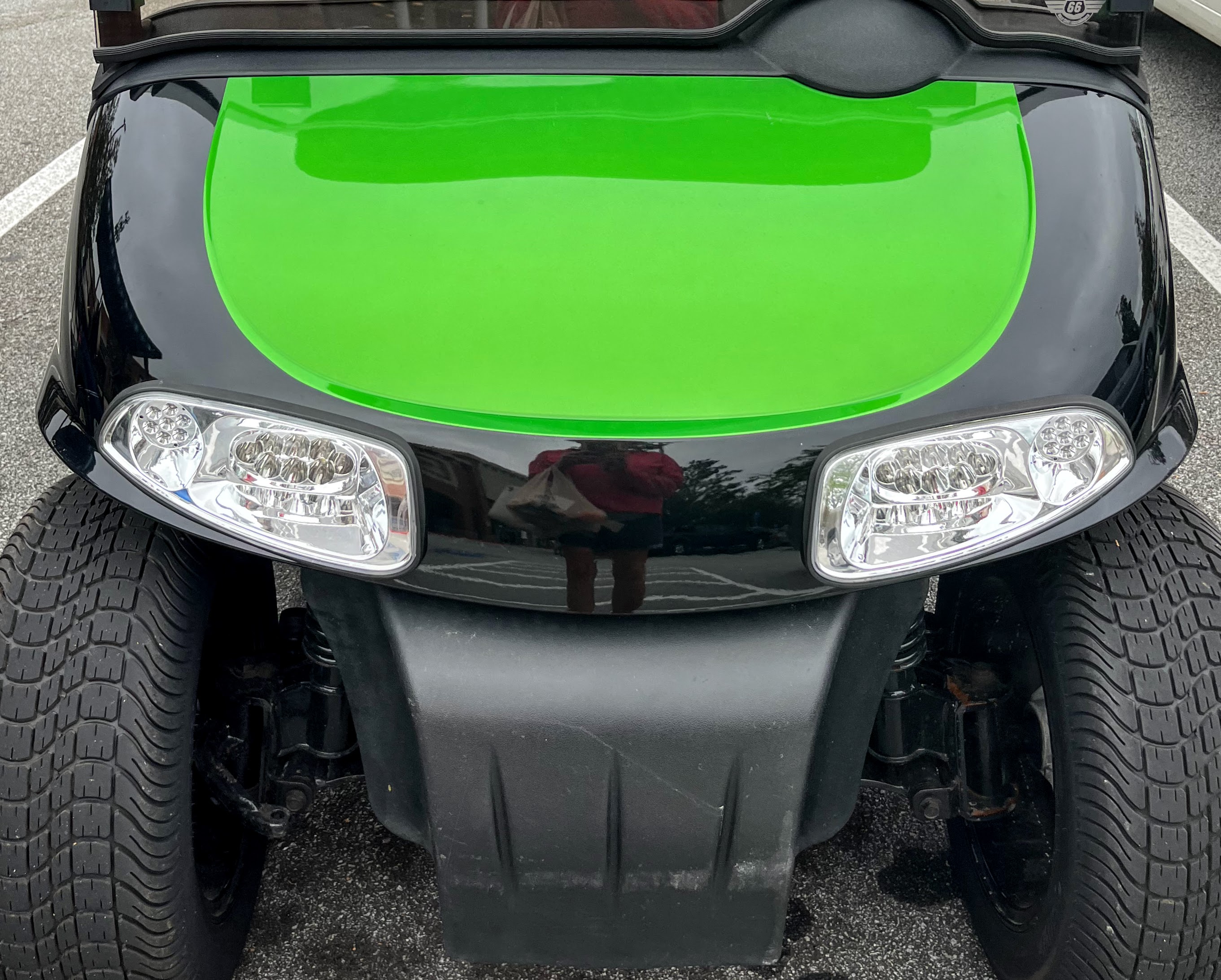 black and lime green ezgo golf cart