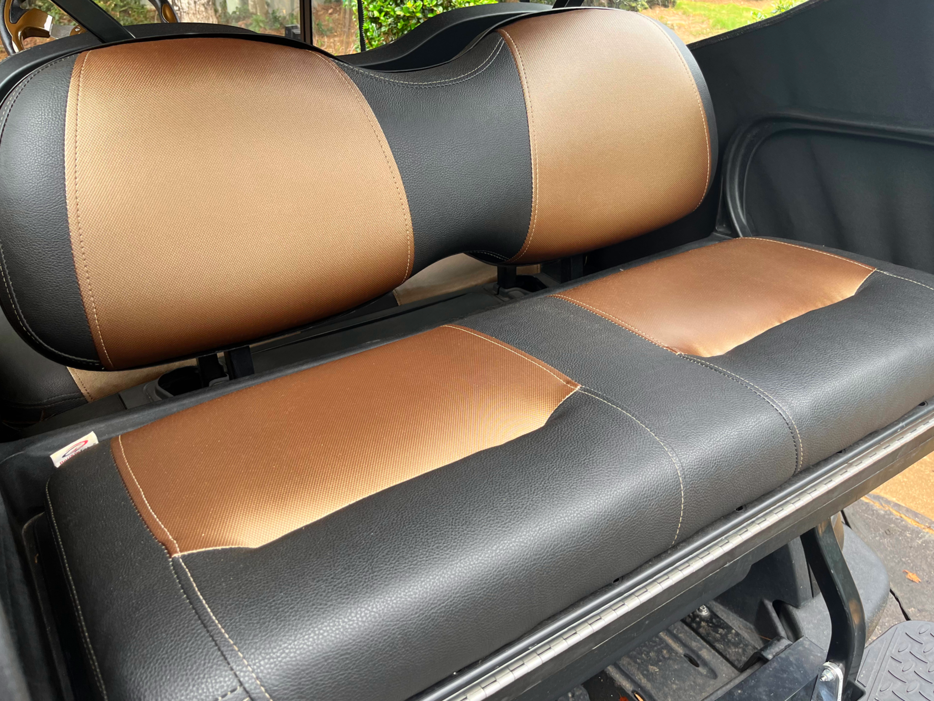 black copper Yamaha golf cart seats