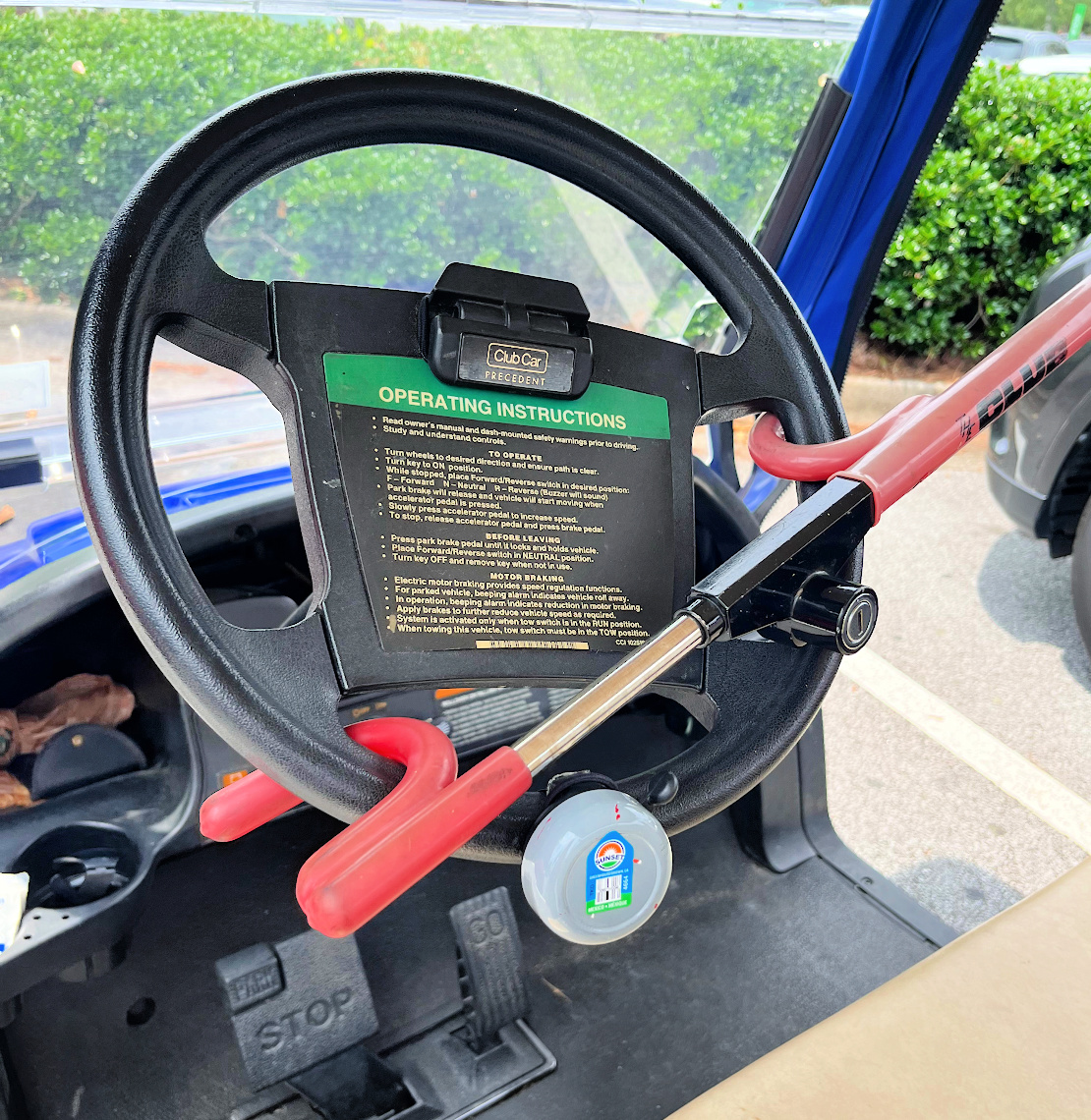 golf cart steering wheel lock