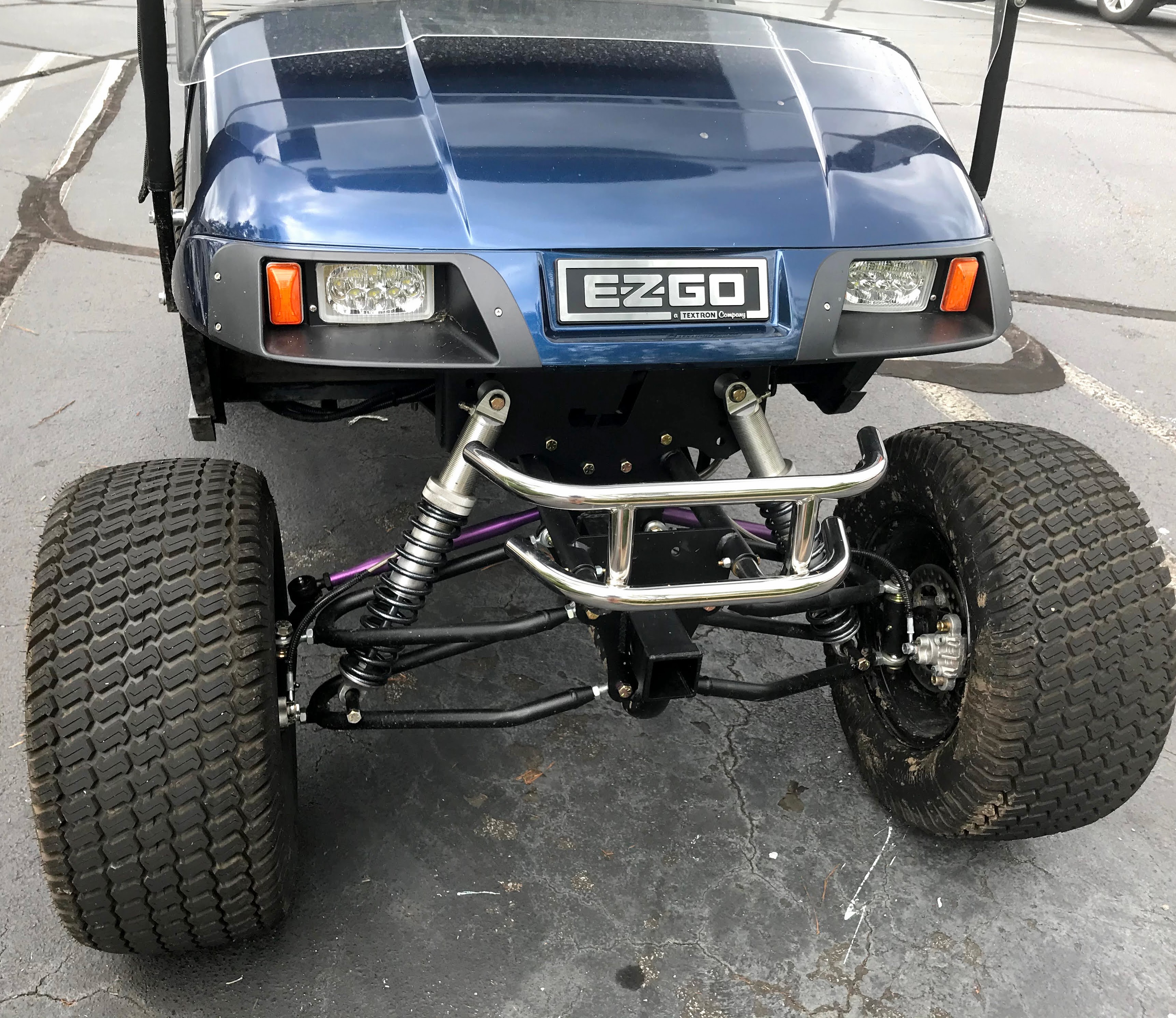 lifted golf carts add extra width