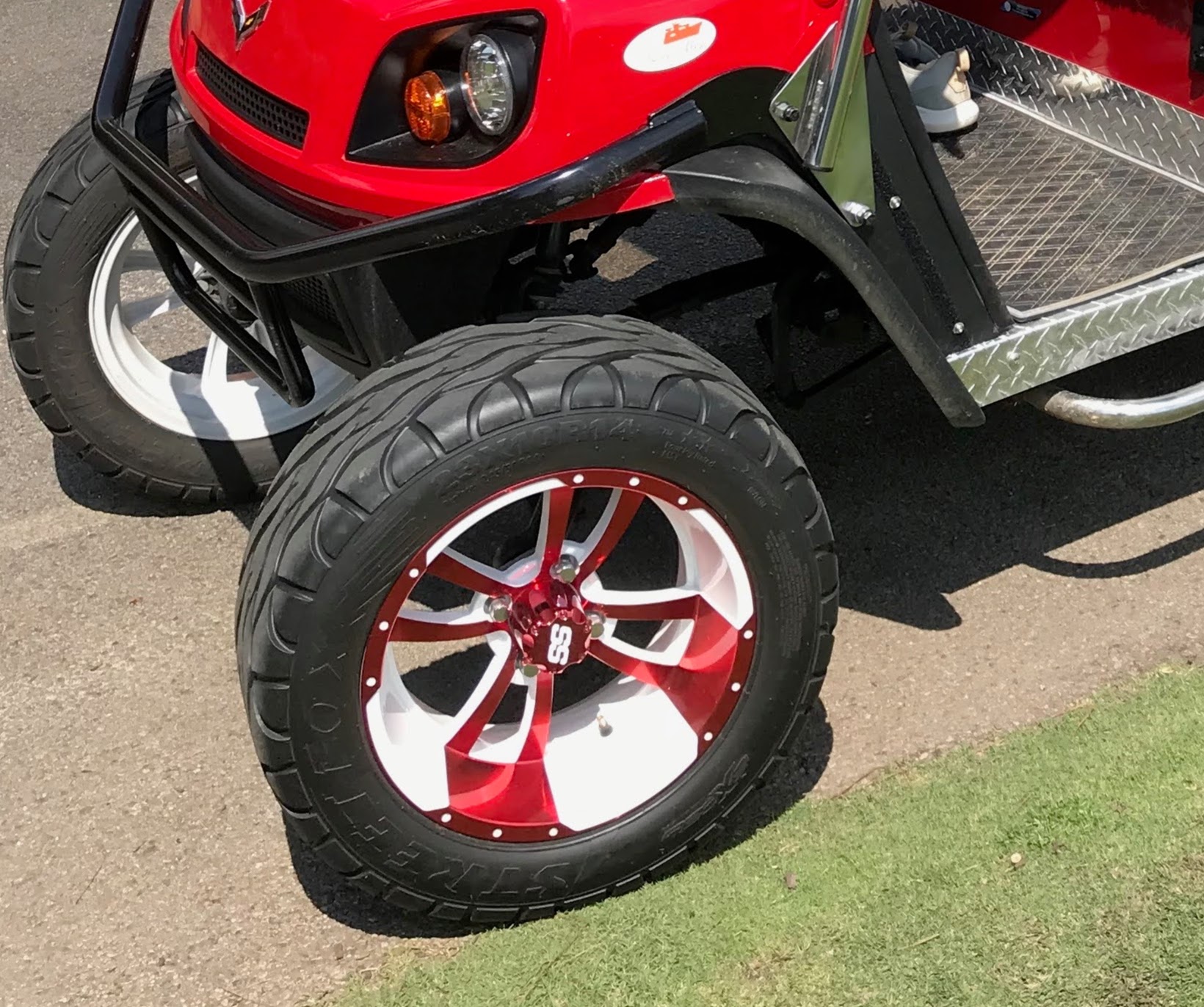 white golf cart tire