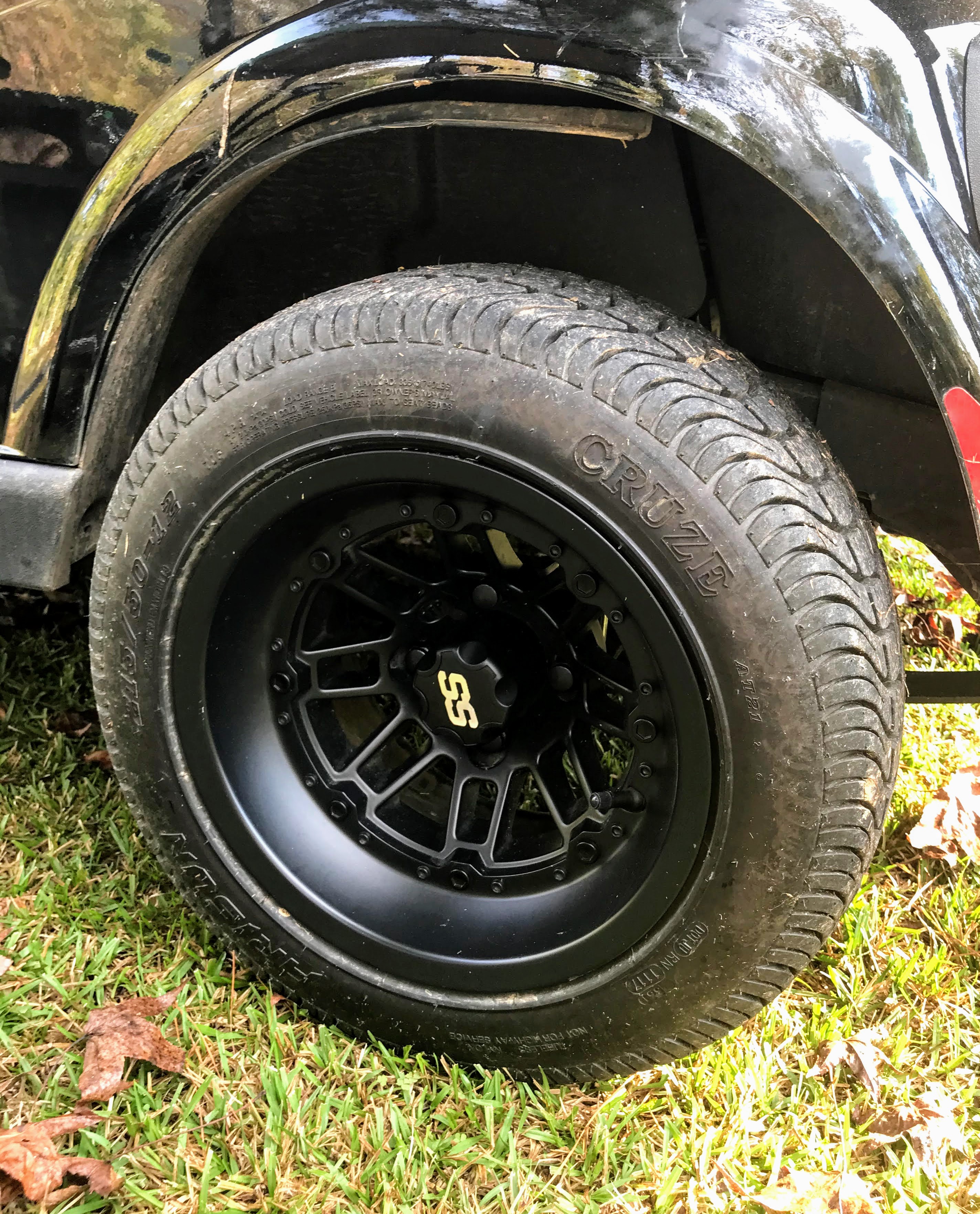 black golf cart wheels
