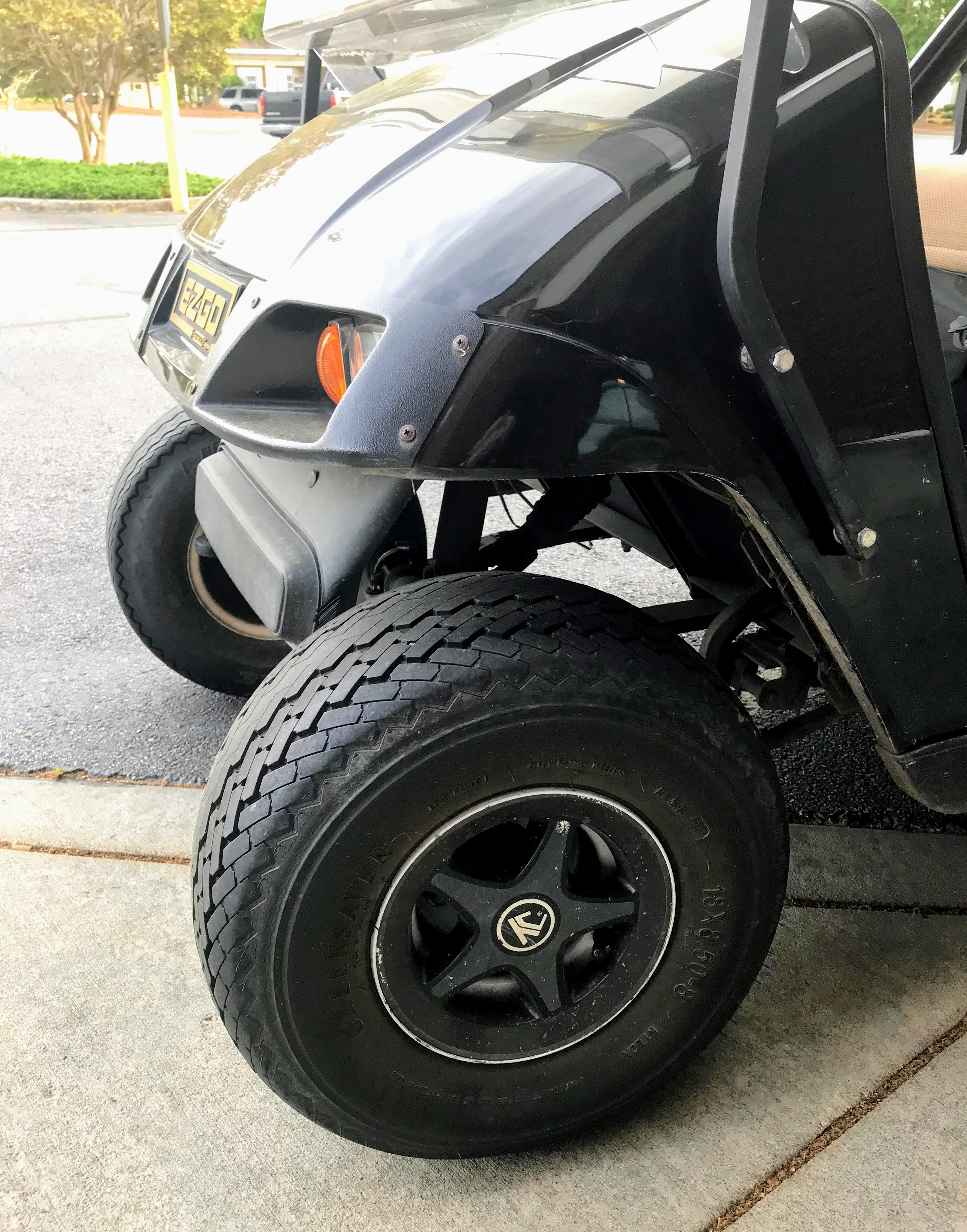 standard or stock golf cart tire size