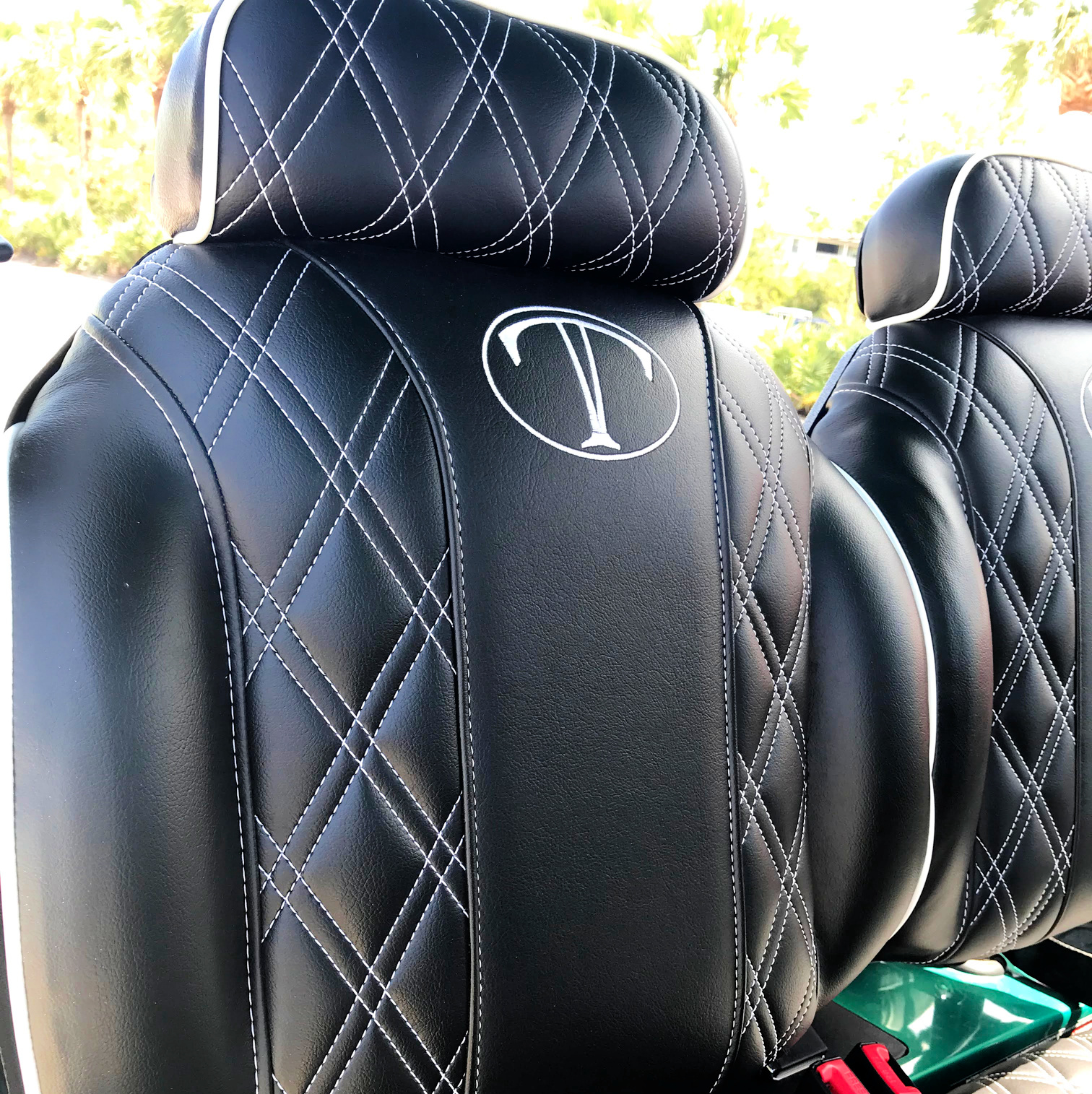 custom golf cart seats with headrests