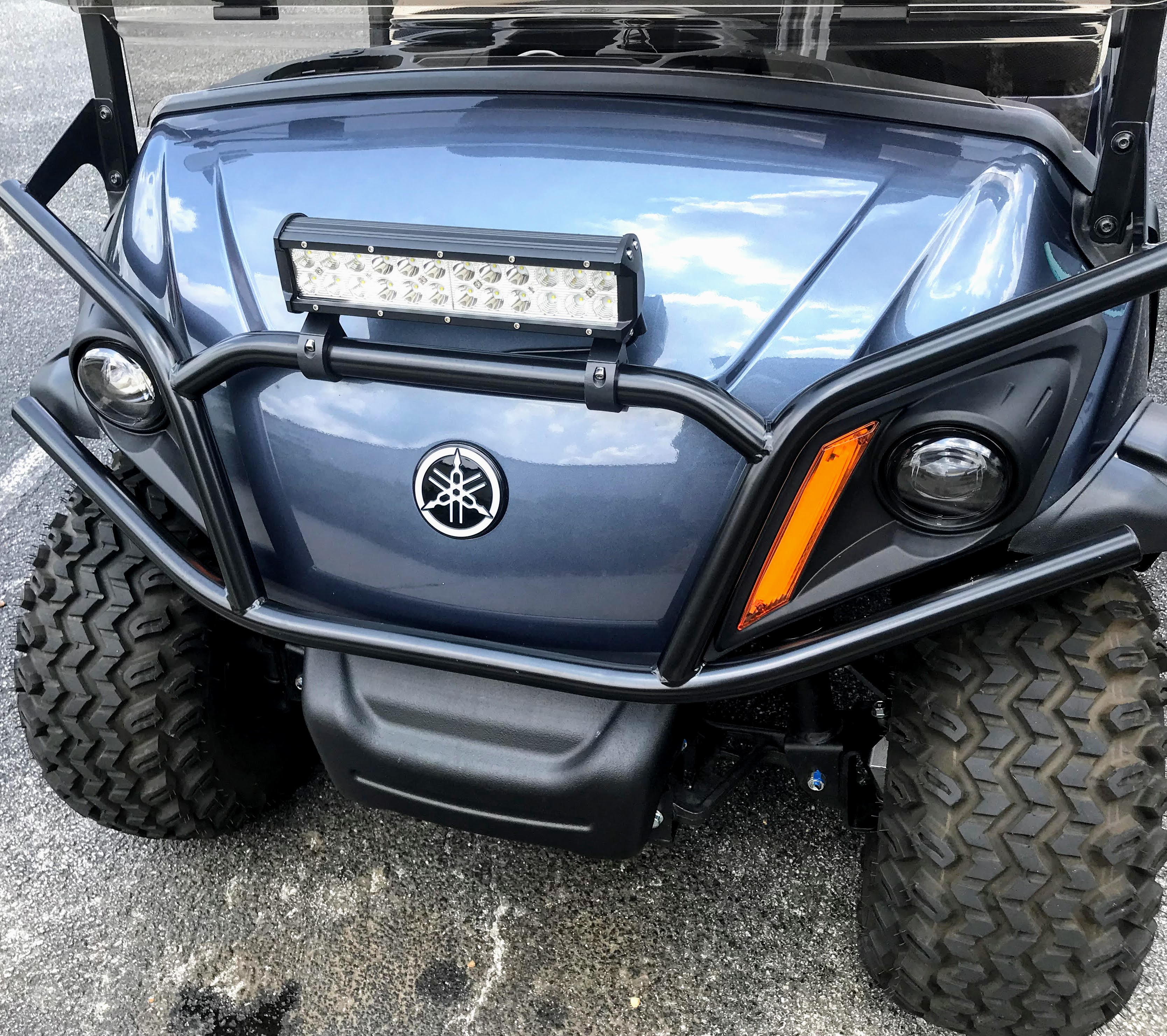 golf cart brush guard and light bar