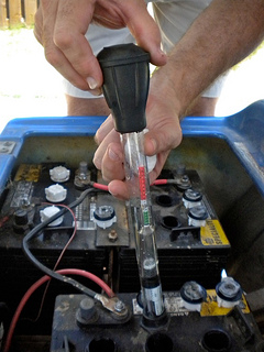 testing used golf cart batteries