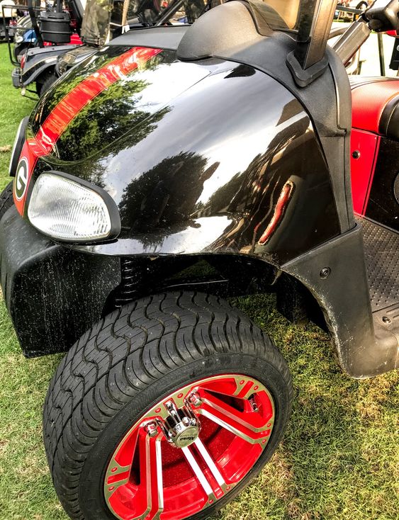 custom golf cart accessories for a color coordinated look