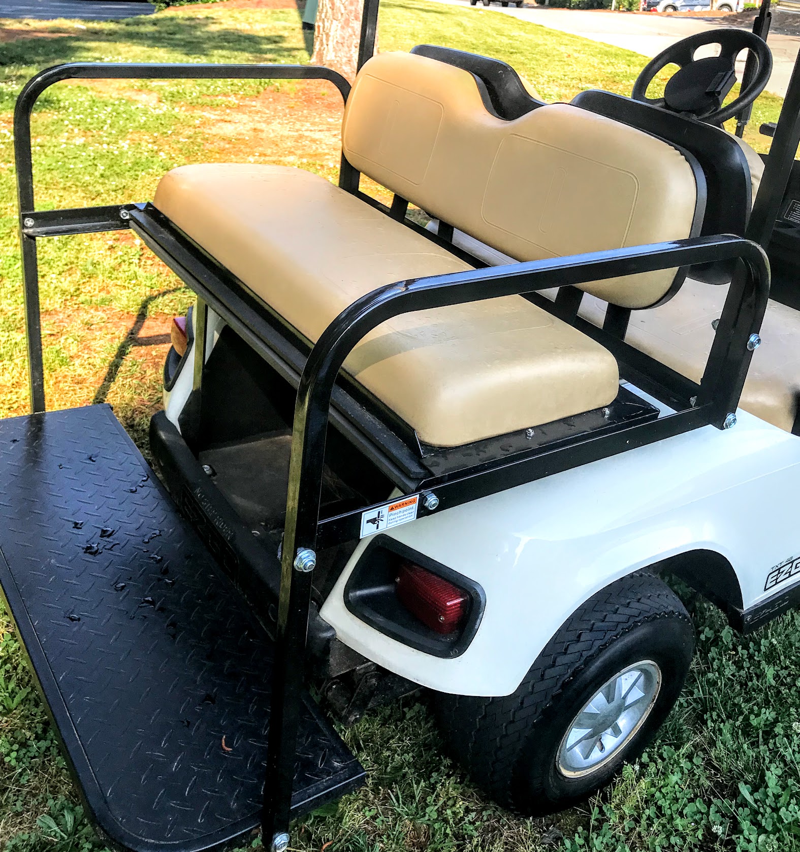 golf cart rear seat options