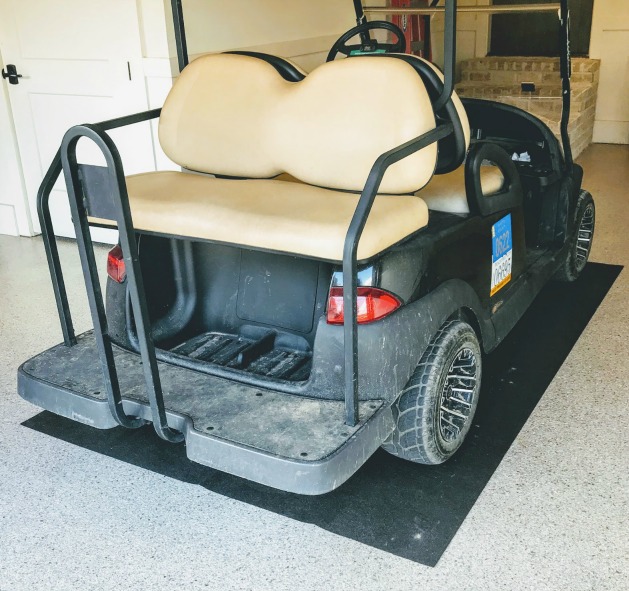 golf cart garage mats protect your garage from acid stains