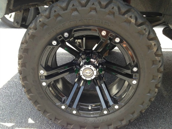 black golf cart wheels