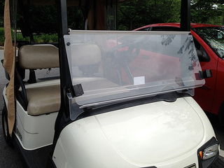 flip down golf cart windshield