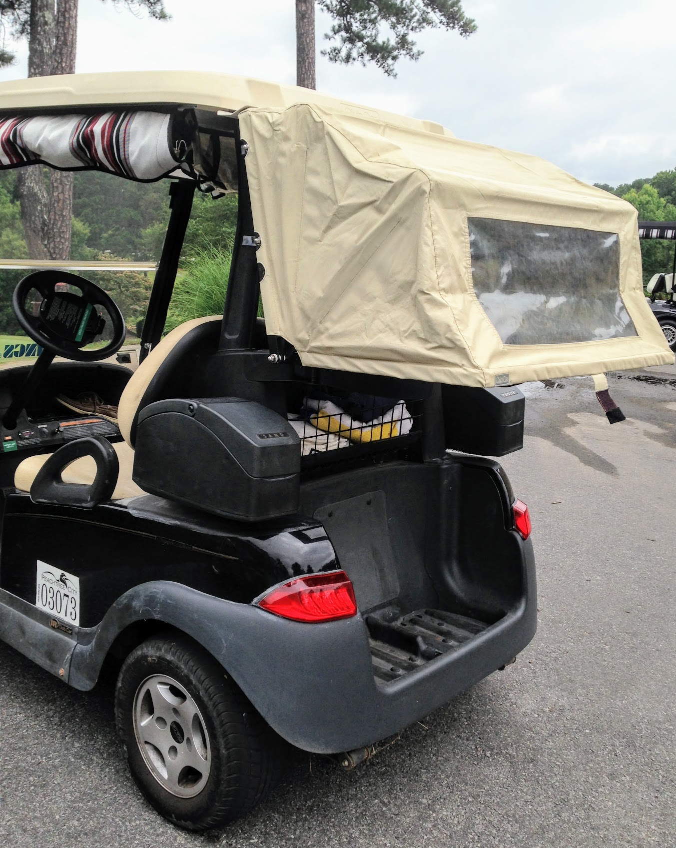 Golf Bag Holder For Golf Cart