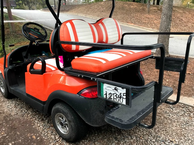golf cart rear seat options