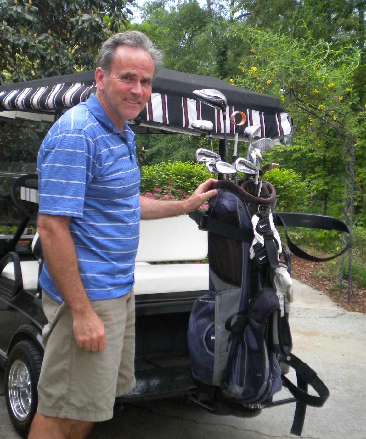 golf cart bag rack