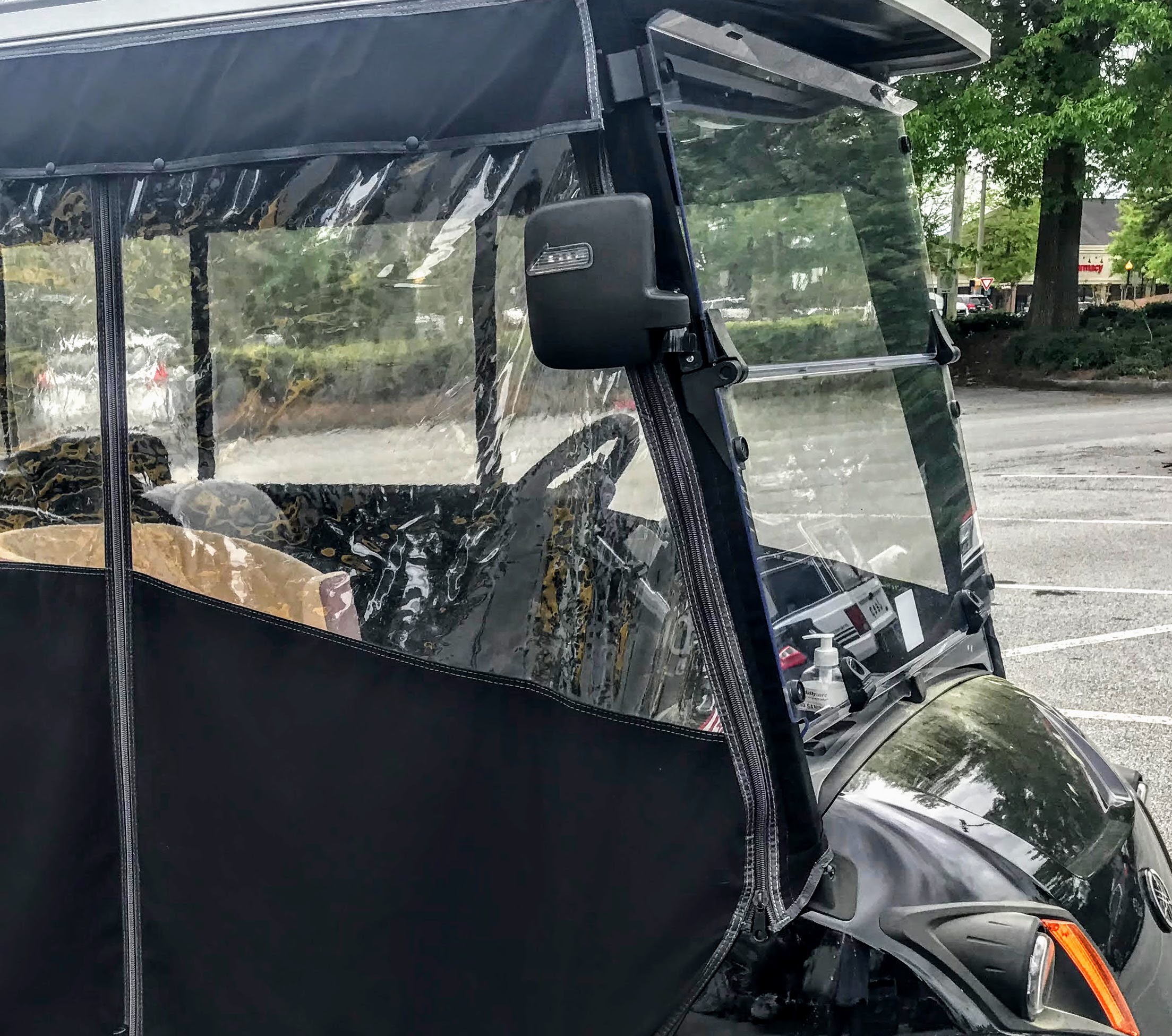 folding golf cart side mirror
