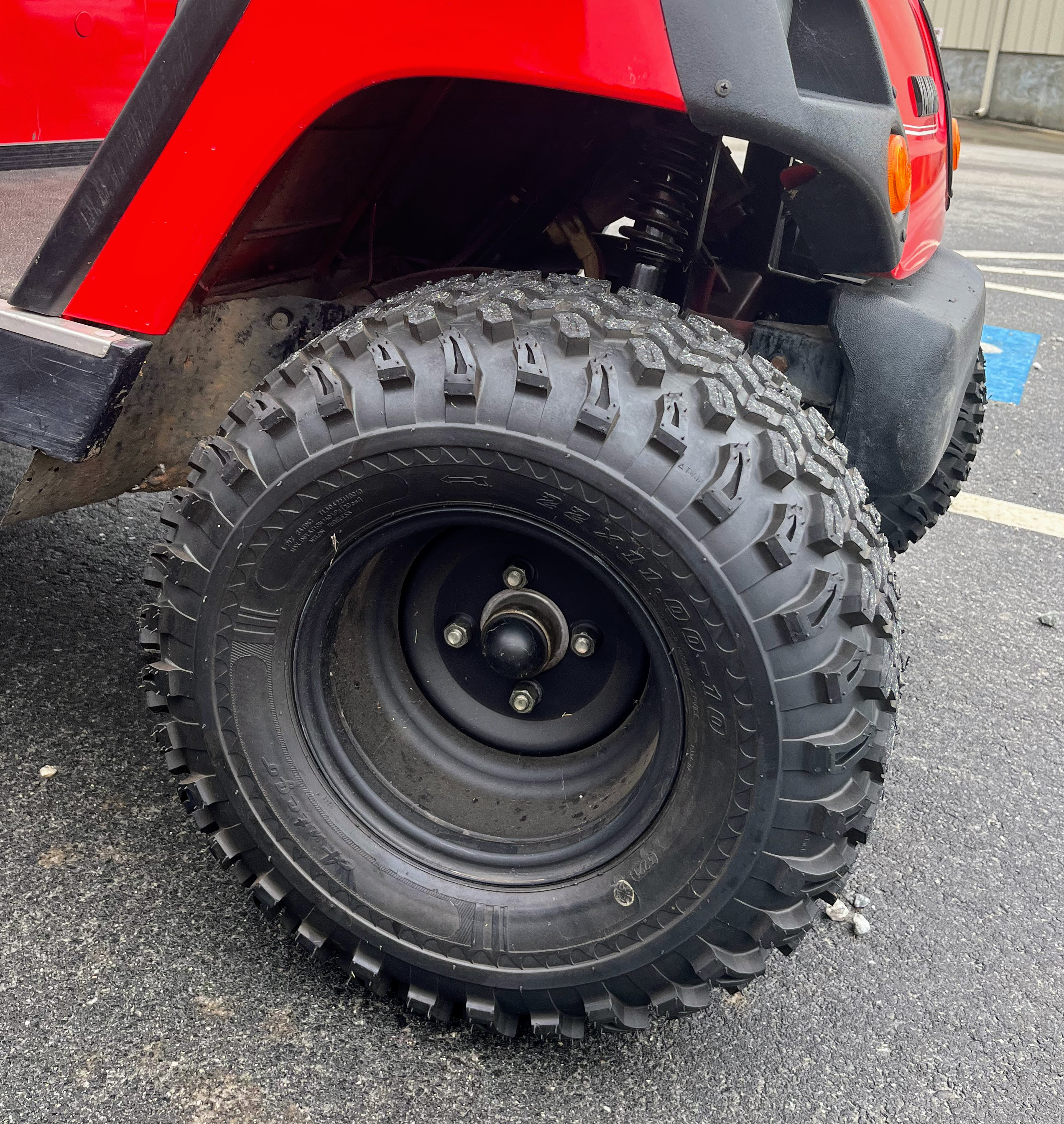 black golf cart wheels