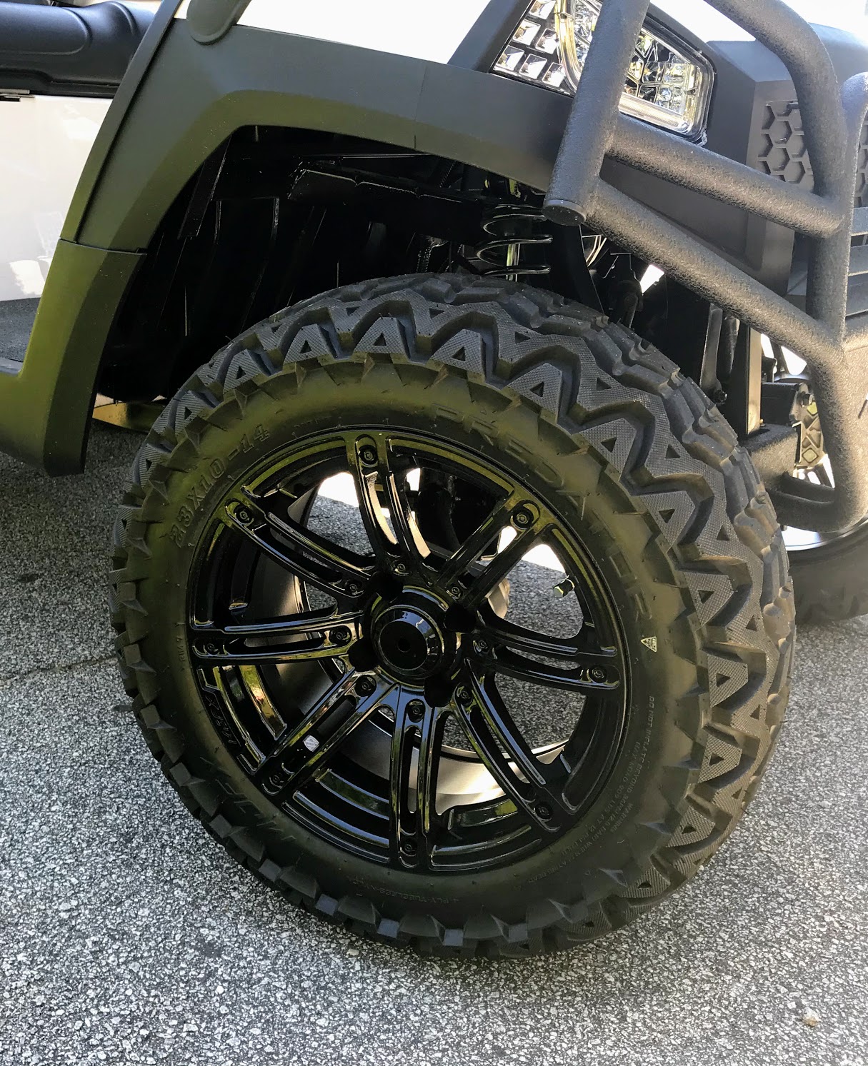 black golf cart wheels