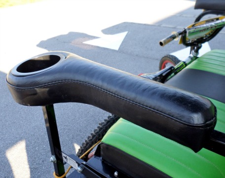 customized golf cart with rear seat arm rest