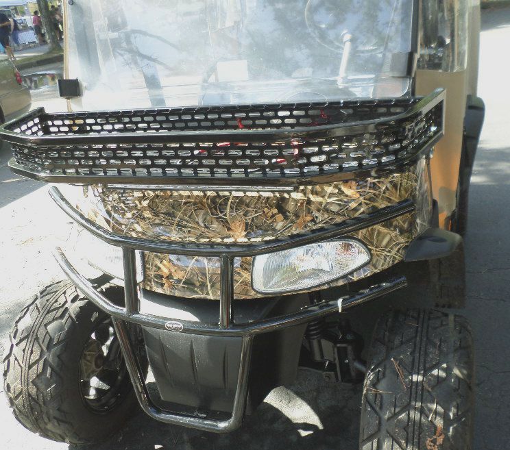 customized golf carts with golf cart brush guards