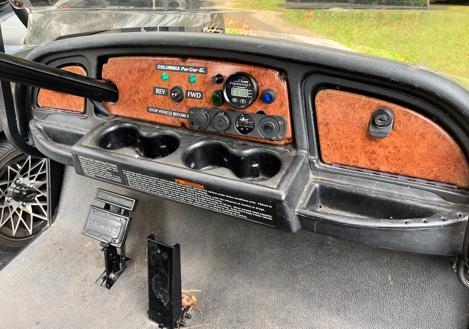 burl wood golf cart dash