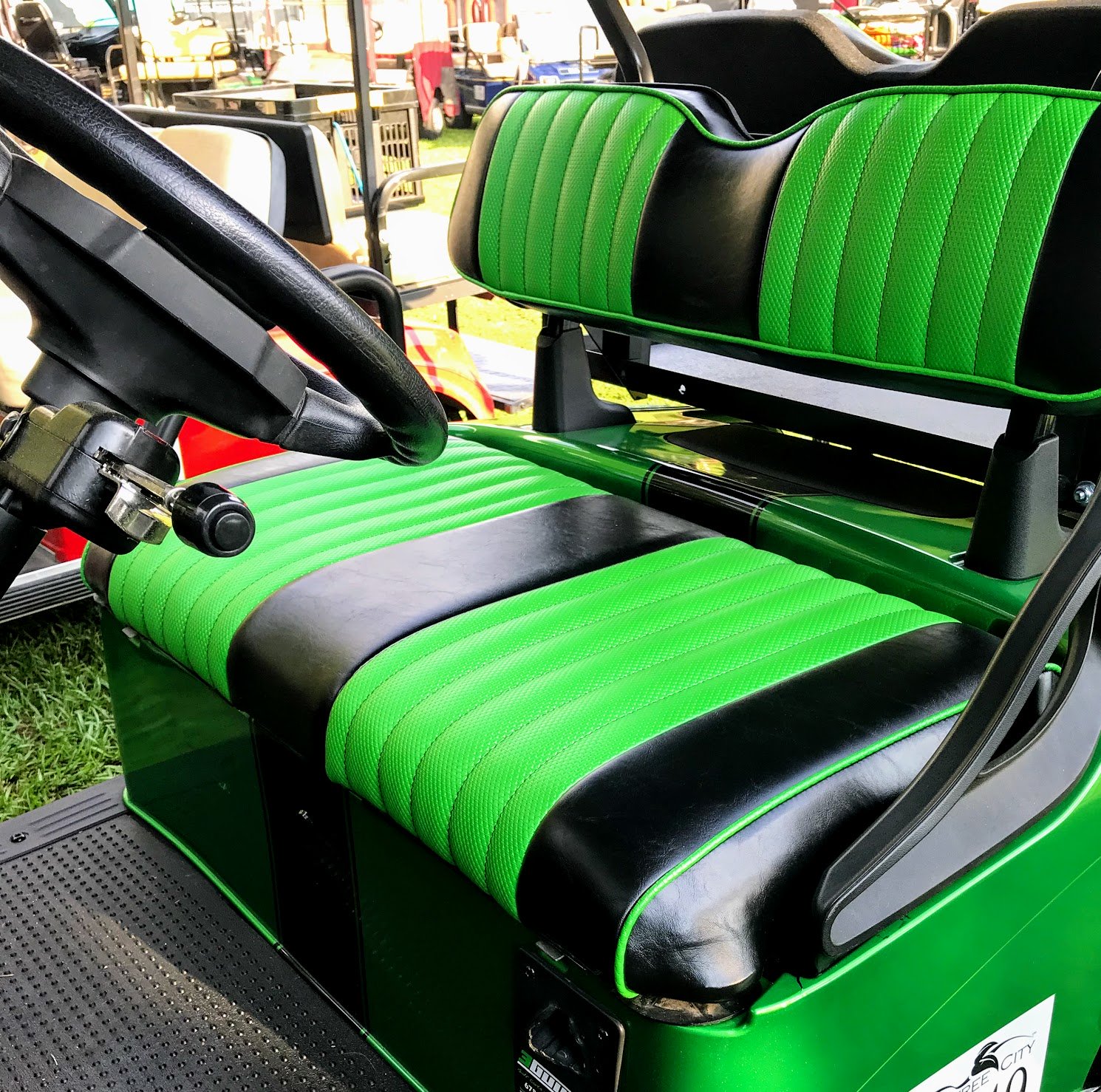 Golf Cart Seat Cover Styles, Fabrics, Custom and Do It Yourself