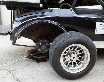 rotating golf cart tires