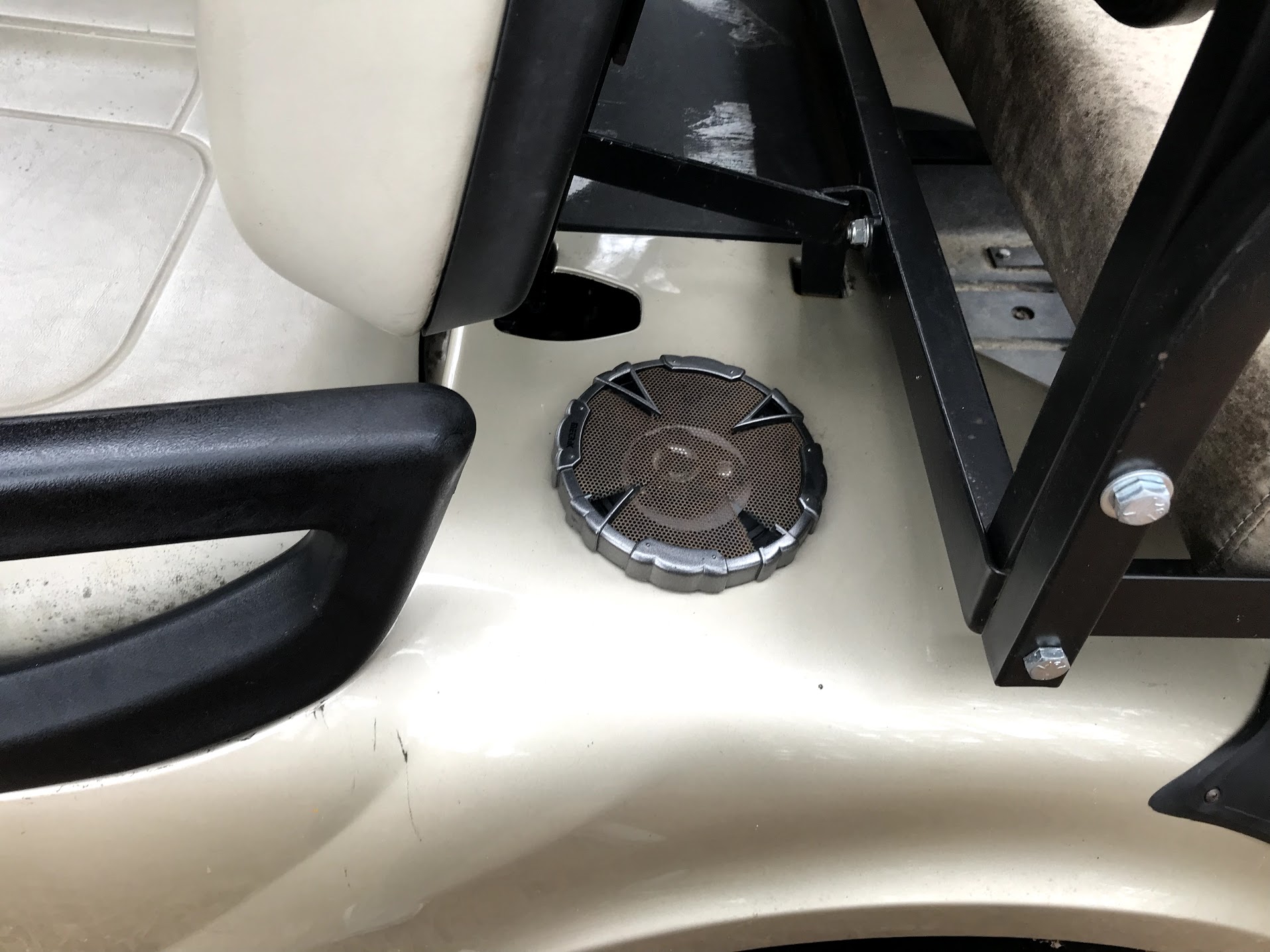 golf cart speaker placement